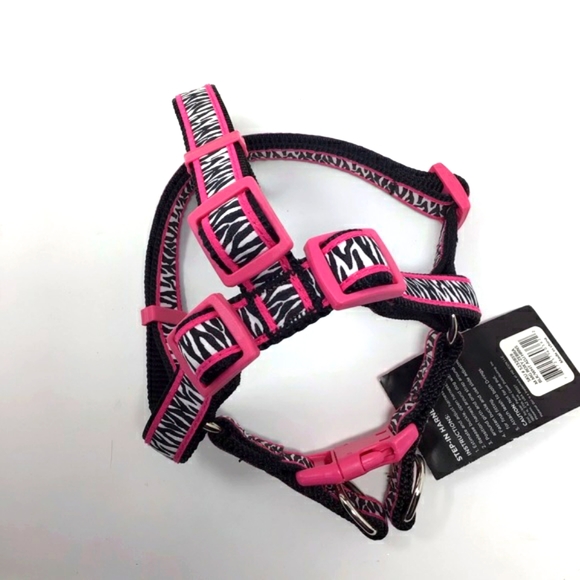 NWT Material Girl Pets Step In Harness Roxy Zebra Size M 16 to 24" - Picture 4 of 6